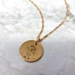 پلاک طلا نوزاد طرح دختر حک لیزری